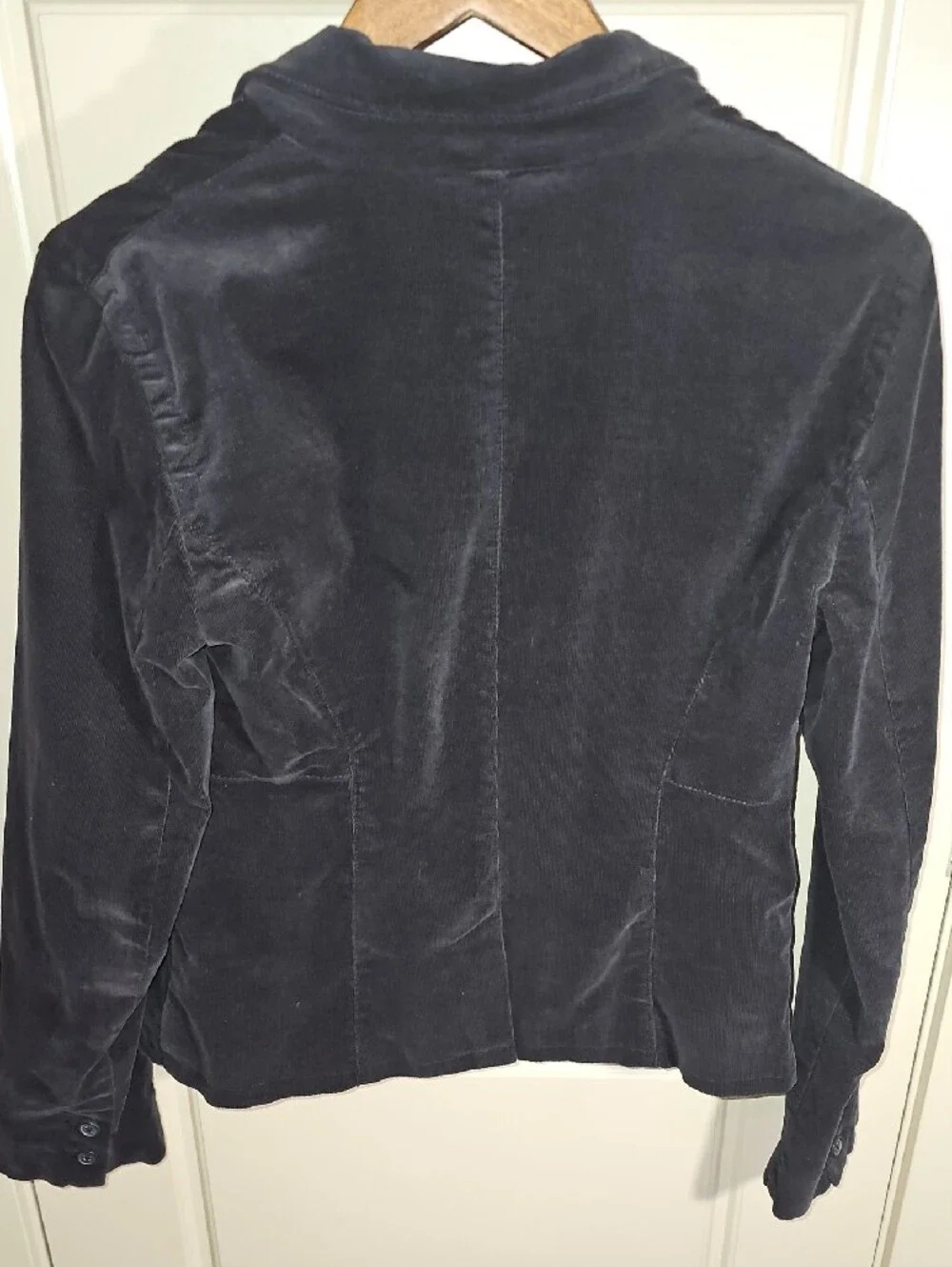 Calvin Klein Black Velvet Blazer with Printed Lining - Picture 3 of 5